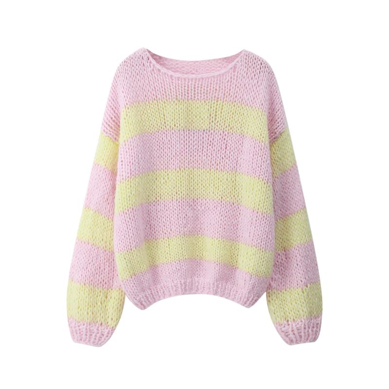 Forget Me Not Jumper in Yellow and Pink | Kiwi and Co