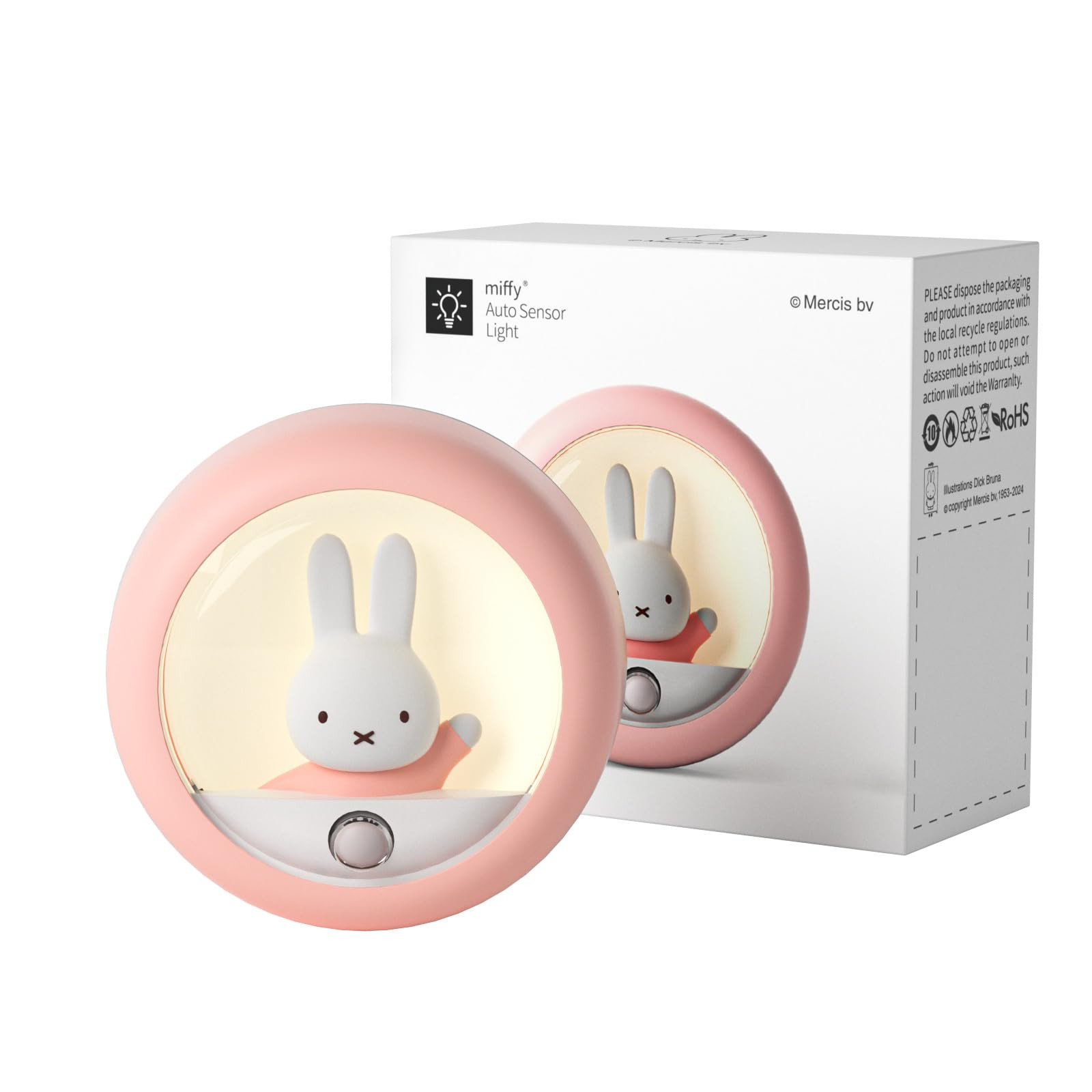 Miffy Motion Sensor Night Light (Pink) | Amazon (US)