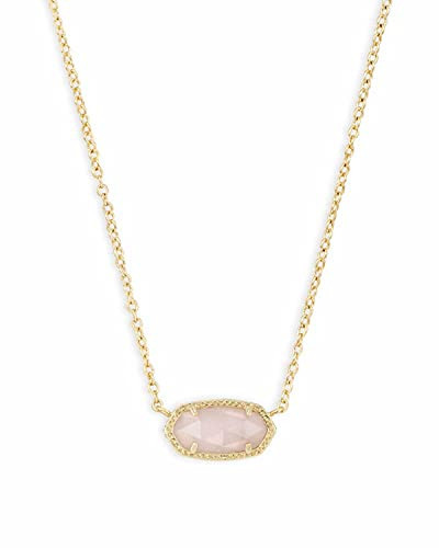 Kendra Scott Elisa Pendant Necklace for Women, Fashion Jewelry, 14k Gold-Plated, Rose Quartz | Amazon (US)