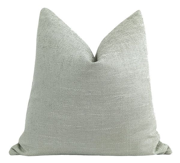 Mendon Abstract Sage Green Woven Pillow | Land of Pillows