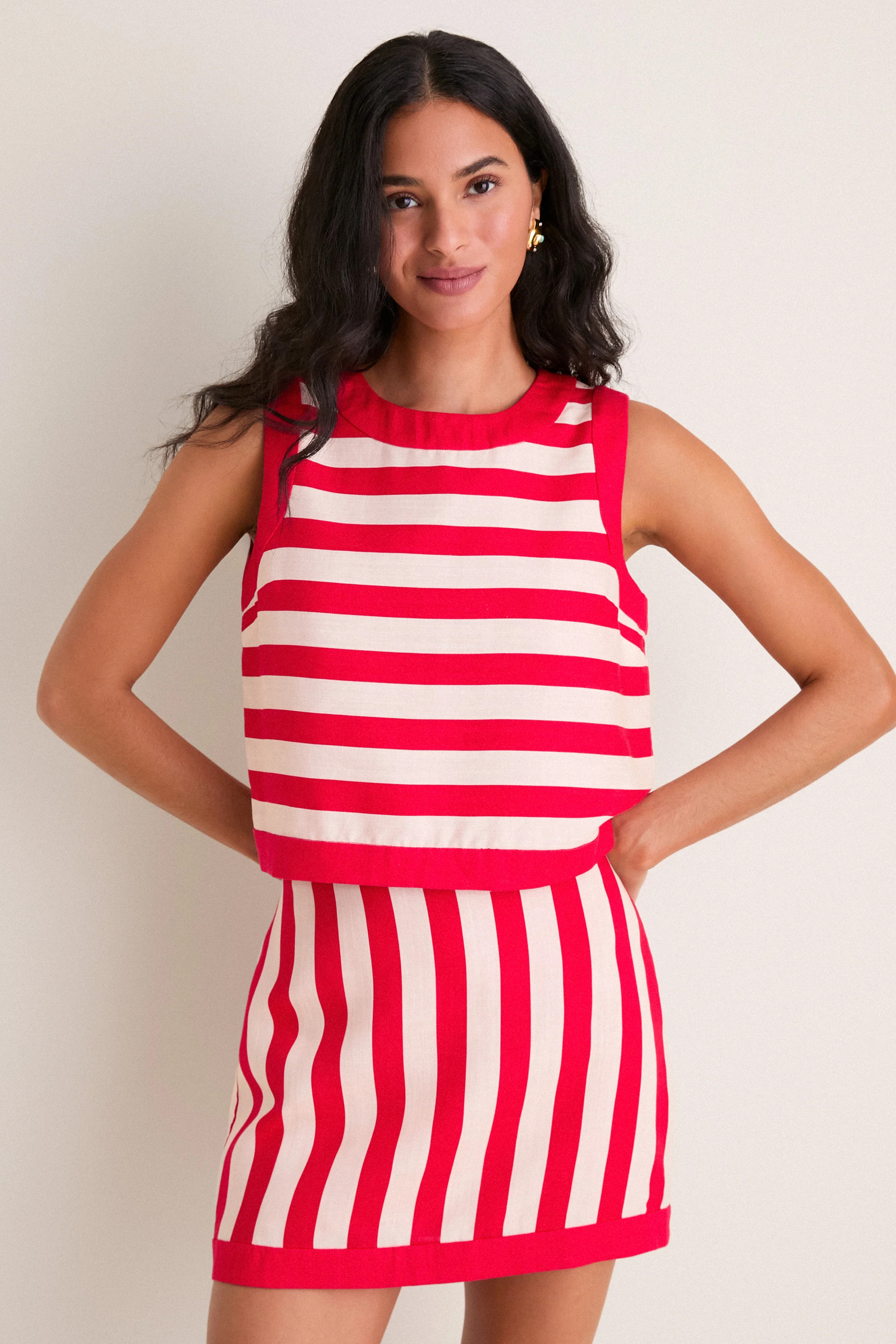 Red & Tan Cabana Stripe Rosemary Tank | Tuckernuck (US)