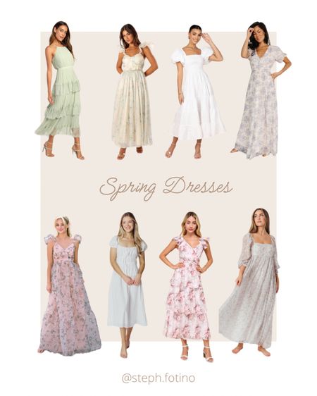 Spring dresses. Spring photos dress. Mother’s Day Dress. Wedding guest dress. Spring outfit. White dress. Floral dress. Midi dress. Maxi dress. Spring event dress. Bump-friendly dress. 

#springdress #photoshootdress #familyphotodress #weddingguestdress #springoutfit 

#LTKfamily #LTKstyletip #LTKwedding