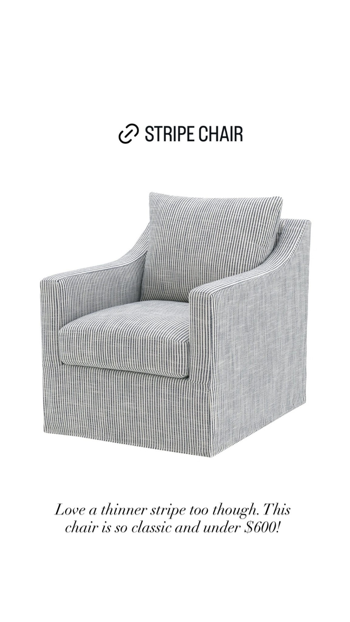Stripe chair, decor, living room. 

#LTKstorytime #LTKSaleAlert #LTKHome