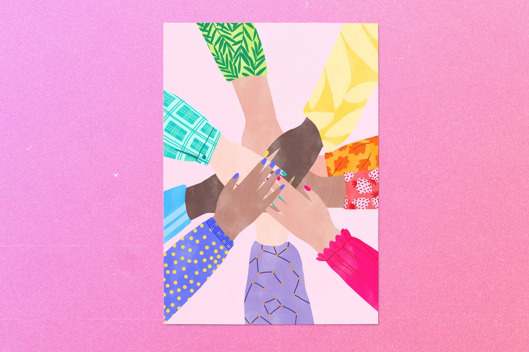 Feminist Poster Sisterhood Best Friend Gift Girl Power Art - Etsy | Etsy (US)