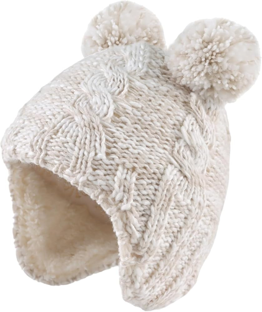 Zsedrut Winter Baby Boy Hats Pompom Baby Beanie for Girls Fleece Newborn Infant Toddler Beanie | Amazon (US)