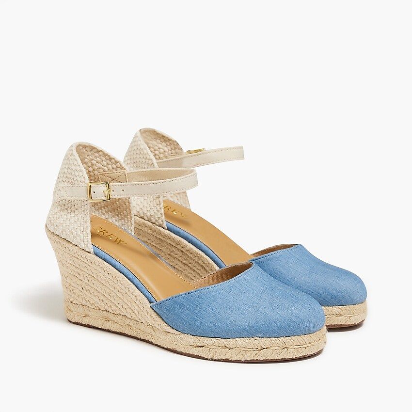 Ankle-strap espadrille wedges | J.Crew Factory