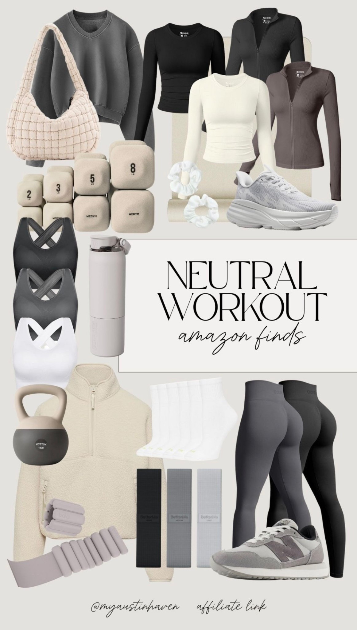 Top-rated neutral workout finds from Amazon for everyday. 👟

Neutral workout finds, Amazon activewear, workout wear women, top rated workout gear, fitness essentials, neutral gym outfit, high waisted leggings, home gym, supportive sports bras, long sleeve workout tops, zip up athletic jacket, lightweight sneakers, look for less, adjustable dumbbells, resistance bands set, kettlebell weight, yoga mat non-slip, ankle weights, hair scrunchies, insulated water bottle, cozy fleece pullover, quilted gym bag, pilates outfit ideas, Amazon finds. 

 

#LTKfitnessgoals #LTKMidsize #LTKootd