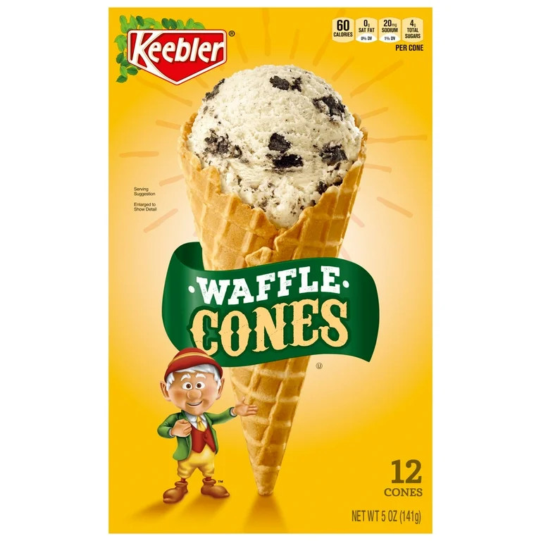 Keebler Waffle Ice Cream Cones, 5 oz, 12 ct | Walmart (US)
