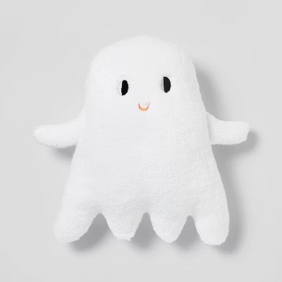 Faux Shearling Ghost Novelty Halloween Throw Pillow White - Hyde & EEK! Boutique™: Indoor Decor... | Target
