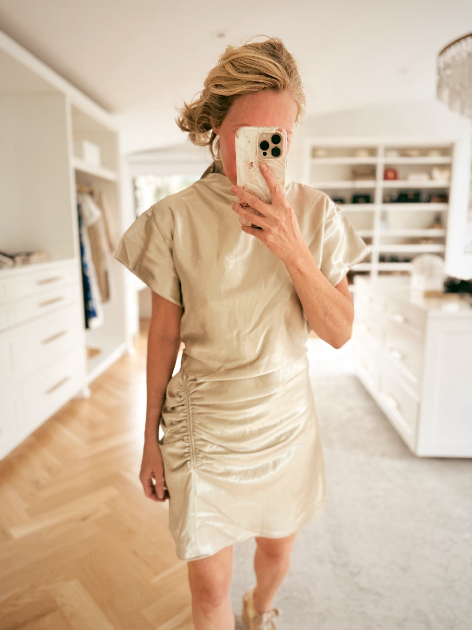 This elegant mini dress from @Revolve is gorgeous for summer. Pair it with a metallic or nude wedge for classy summer look. Fits TTS, runs short

#LTKOver40 #LTKootd #LTKSeasonal