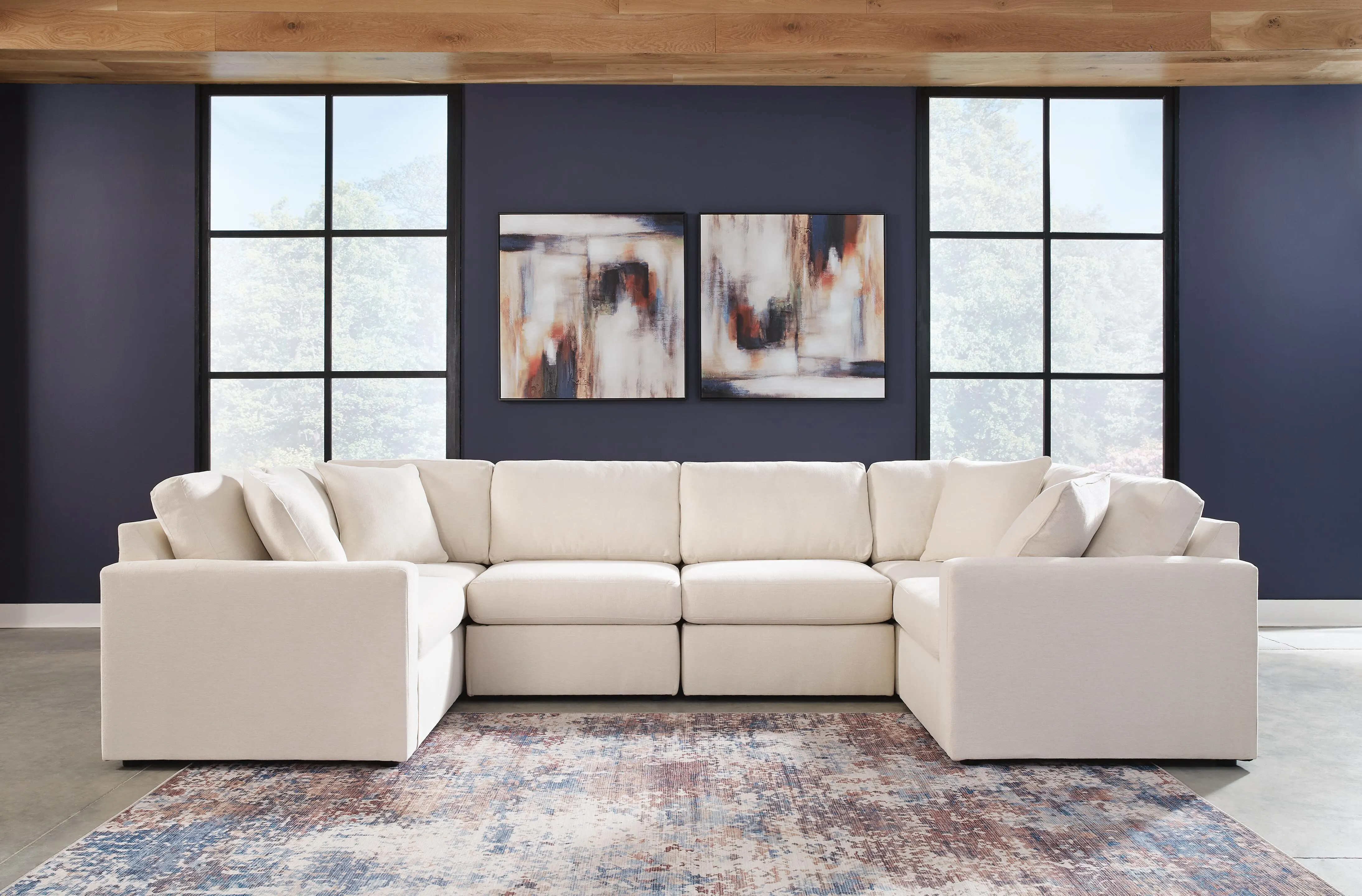 Modmax 6-Piece Next-Gen Nuvella™ Performance Fabric Modular Sectional, Oyster | Ashley