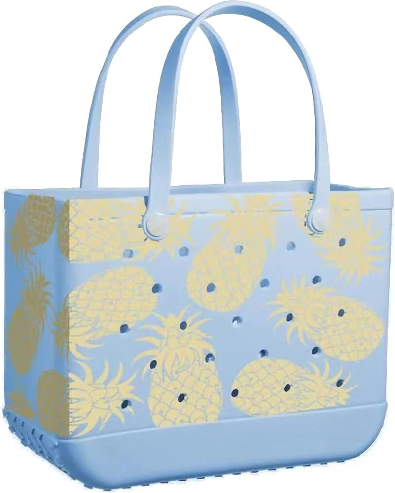 Rubber Beach Bags EVA with Hole Waterproof Sandproof Durable Open Silicone Tote Bag for Outdoor B... | Amazon (US)