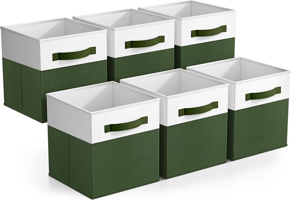 Sorbus Foldable Storage Bins – 6-Pack Fabric Storage Cubes, 11-Inch Cube Organizer Bins for Clo... | Amazon (US)