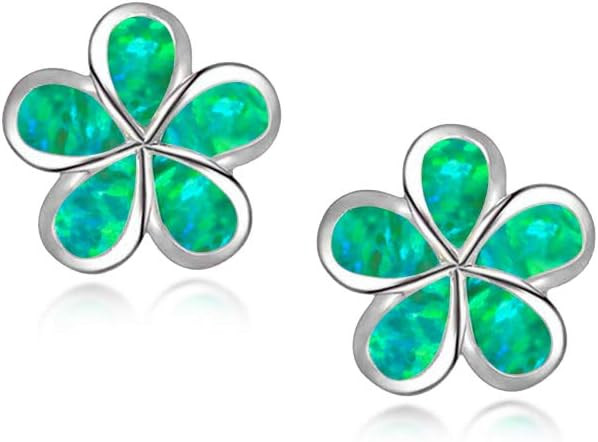 Gold Plated Flower Shaped Opal Hypoallergenic Stud Earrings Flower Dangle Drop Earrings Jewelry G... | Amazon (US)