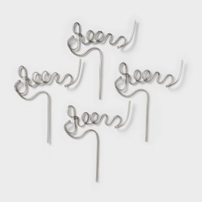 4ct New Year's Eve Cheers Script Straws - Spritz™ | Target