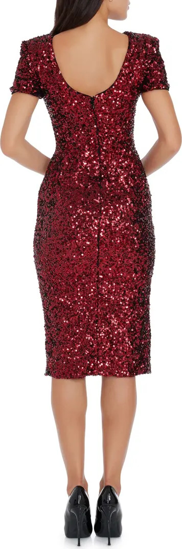 Natasha Sequin Sheath Midi Dress | Nordstrom