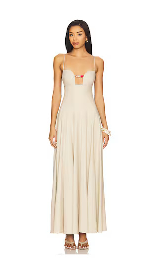 Jolene Maxi Dress in Linen Neutral | Revolve Clothing (Global)