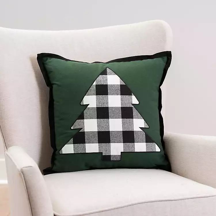 New!Buffalo Check Tree Pillow | Kirkland's Home