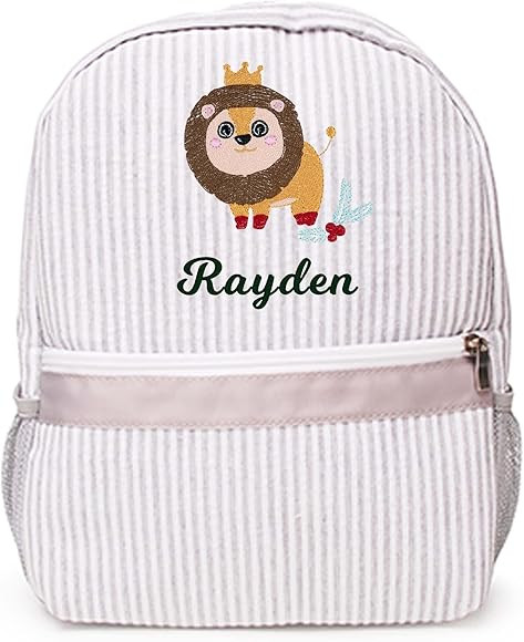 MT WORLD Seersucker Backpack Toddler Backpack Personalized Preschool Backpack Child Backpack Prep... | Amazon (US)
