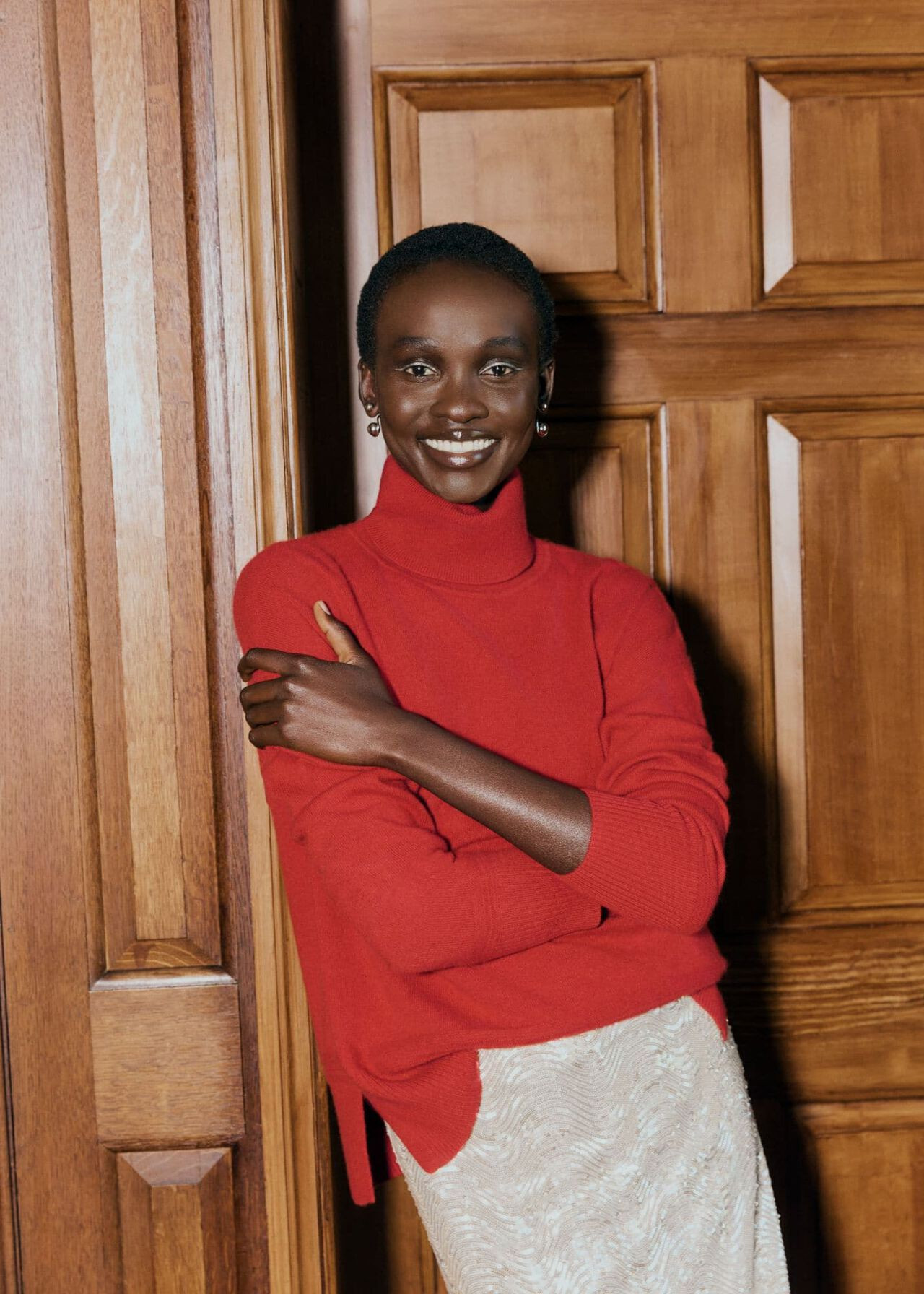 Delora Cashmere Roll Neck Jumper Outfit | Hobbs