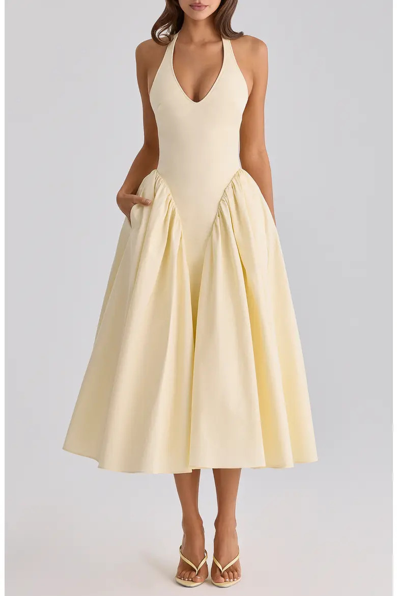 Marilyn Halter Cotton Blend Midi Sundress (Women) | Nordstrom | Nordstrom