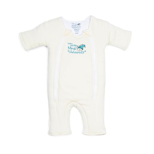 Magic Sleepsuit Baby Merlin's Microfleece Baby Swaddle Transition Product - Soft and Cozy Design, Double Zipper for Easy Diaper Changes, Promotes Safe Sleep, 3-6 Months - Cream - Small 12-18lbs | Amazon (US)
