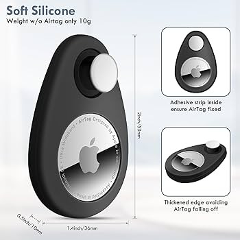 2 Pack Airtag Holder for Kids Hidden,GPS Tracker Case, Anti-Removal Airtag Silicone Case with Pin... | Amazon (US)