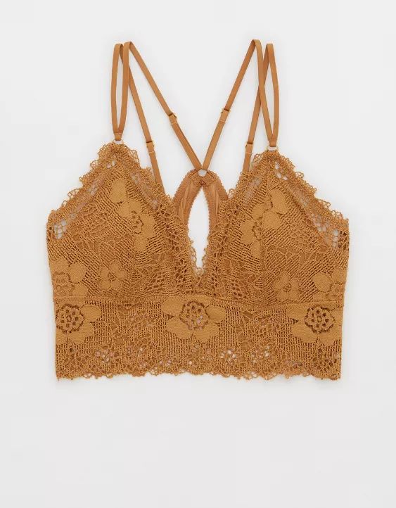 Aerie In The Wild Lace Padded Triangle Bralette | American Eagle Outfitters (US & CA)