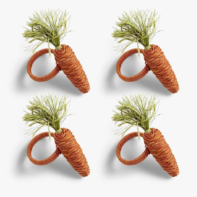 Set of 4 Easter Carrots Napkin Rings Napkin Holder Rings Artificial Cloth Napkin Rings Serviette ... | Amazon (US)