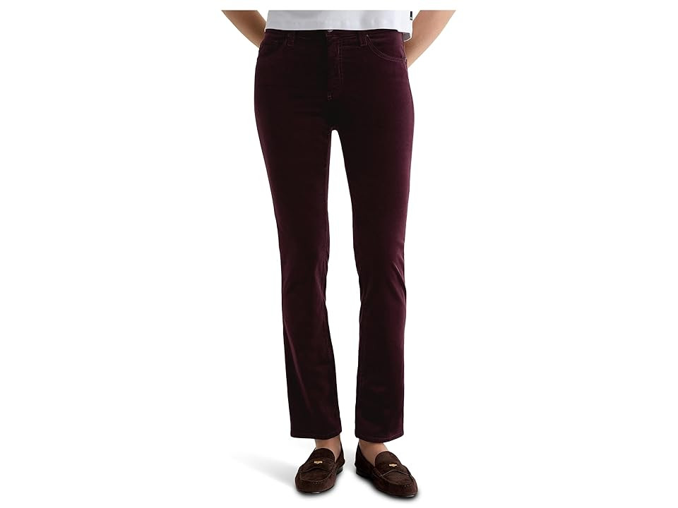 AG Jeans Mari Mid Rise Slim Straight Jean In Winery Women's Jeans Winery : 25 29, Cotton/Elastane/Rayon | Zappos