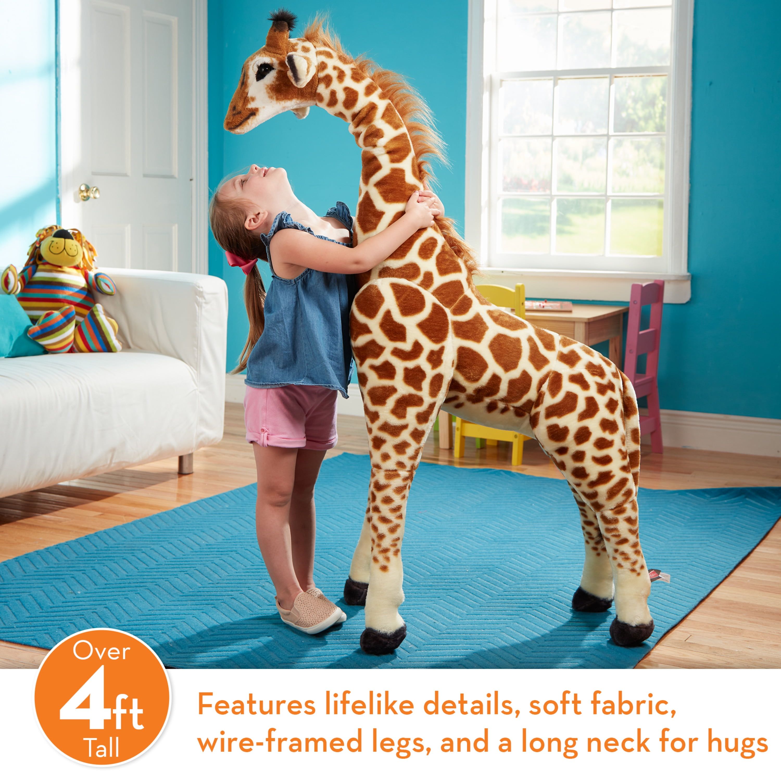 Melissa & Doug Giant Giraffe - Lifelike Plush Stuffed Animal (over 4 feet tall) | Walmart (US)