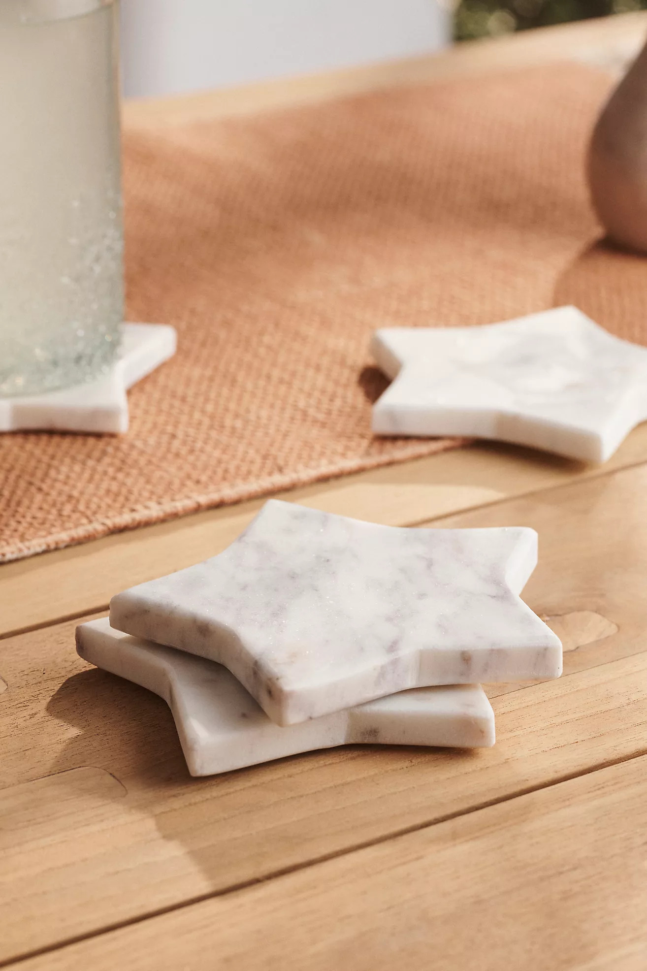 Starry Marble Coasters, Set of 4 | Anthropologie (US)