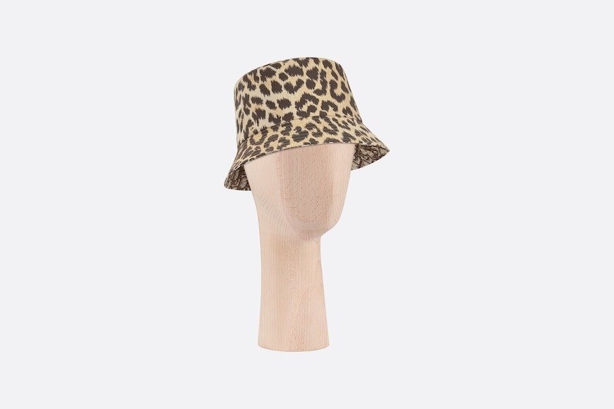 Reversible Mizza Small Brim Bucket Hat Beige Multicolor Cotton Blend | DIOR | Dior Beauty (US)