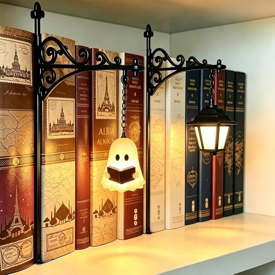 2PCS Library Lantern Mini Bookshelf Lamp LED Ghost Bookshelf Lantern | Amazon (US)