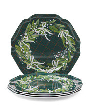 4pk Wreath Dinner Plates | TJ Maxx