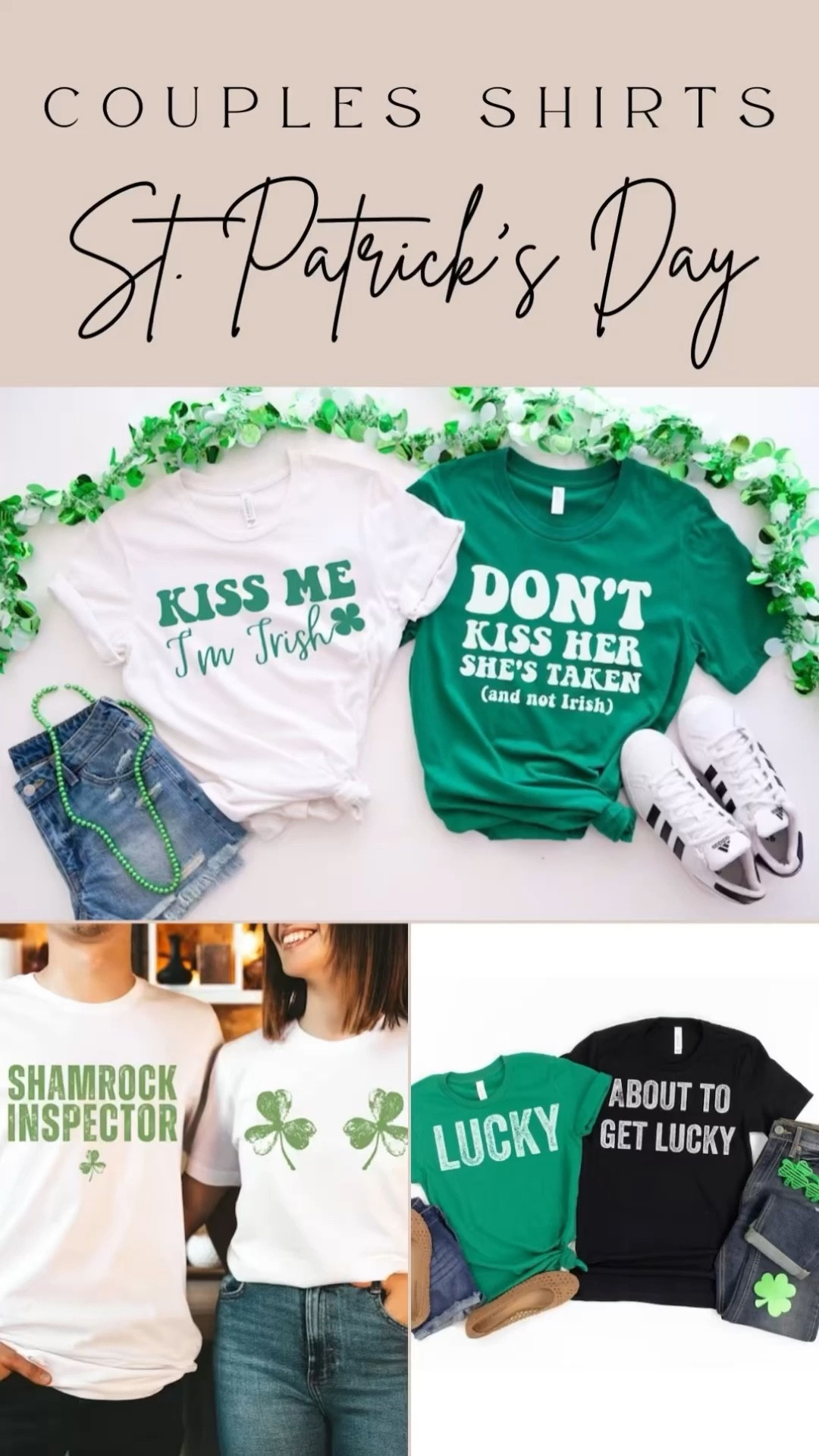 The focus this year is to not wait until last minute lol. Have you gotten your couples St. Patrick’s Day shirts yet? Etsy is running a sale on a few items! 

#LTKStPatricksDay #LTKSeasonal #LTKMarch #LTKShirts

#LTKfamily #LTKmens #LTKfindsunder50