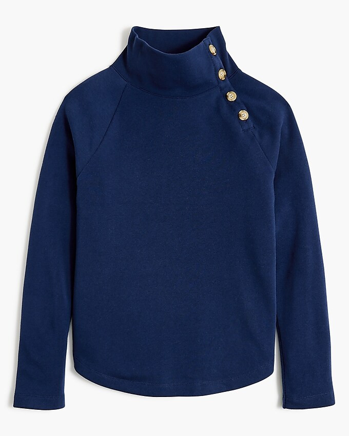 Wide button-collar pullover sweatshirt | J.Crew Factory