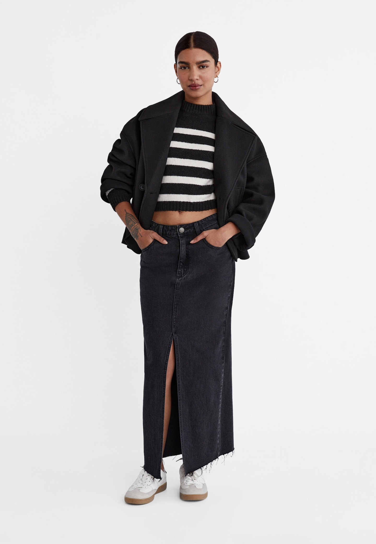 Short double-breasted coat | Stradivarius (UK)