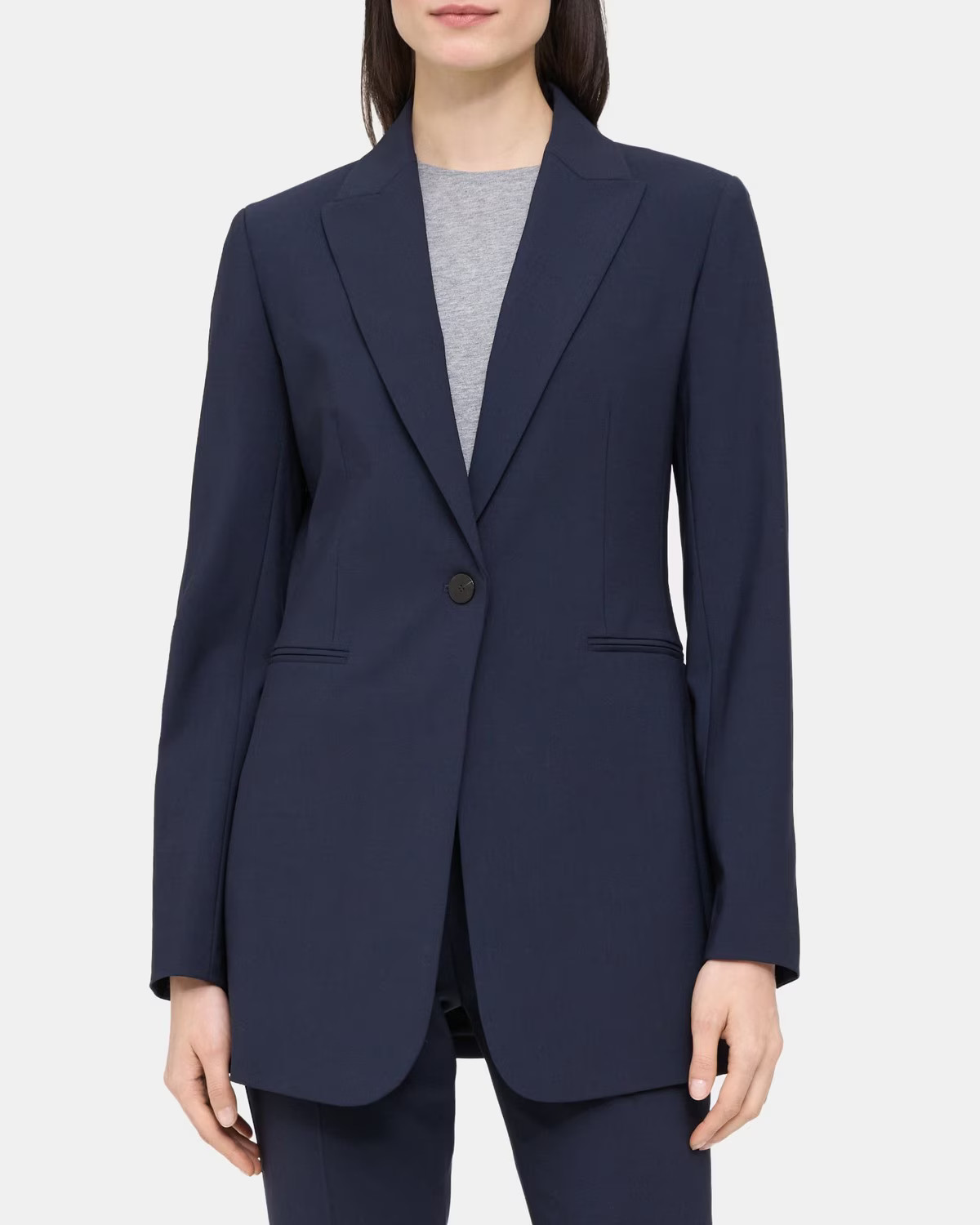 Single-Breasted Blazer in Sevona Stretch Wool | Theory Outlet