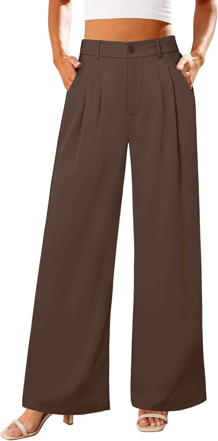 GRAPENT Wide Leg Pants for Women Work Business Casual High Waisted Dressy Pants Flowy Trousers Office | Amazon (US)