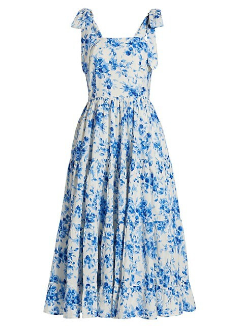 Daphane Tiered Midi-Dress | Saks Fifth Avenue