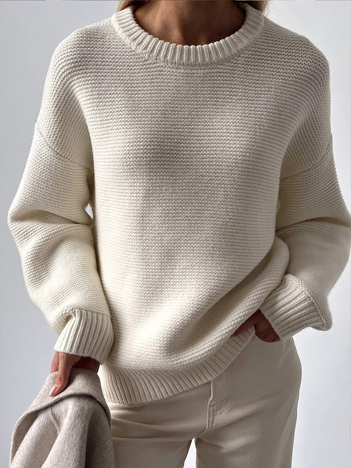 Cotton Blends Mechanism Knitting Sweater | Commense