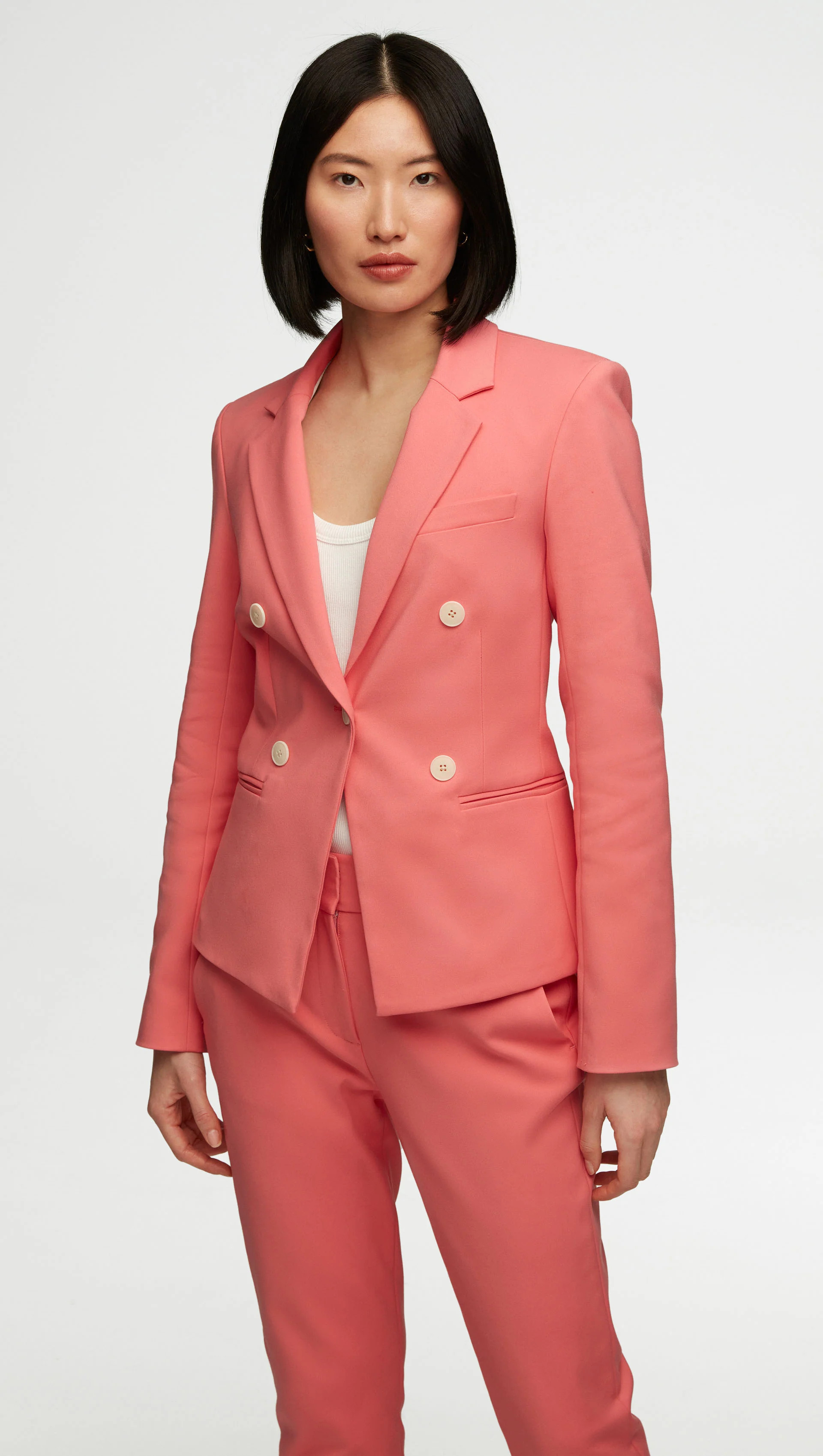 Crossover Blazer in Performance Cotton | Watermelon 0 / Watermelon | Argent