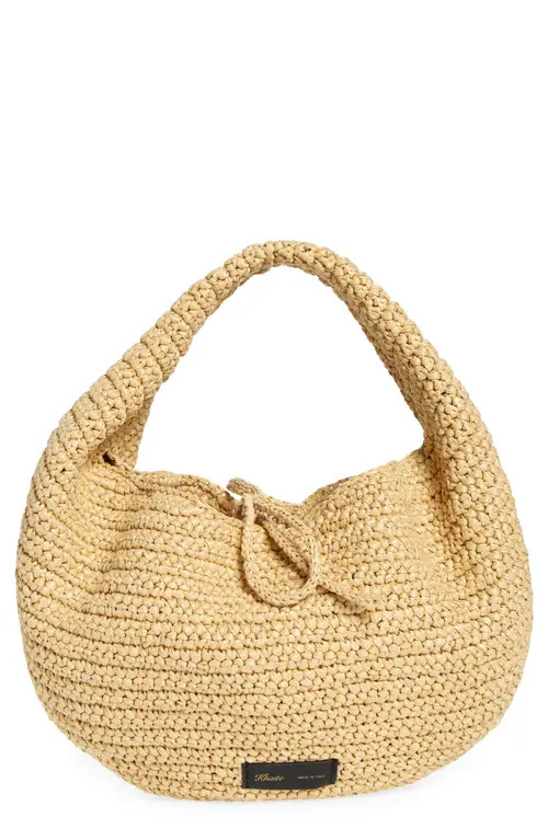 Khaite Medium Olivia Raffia Hobo Bag in Natural at Nordstrom | Nordstrom