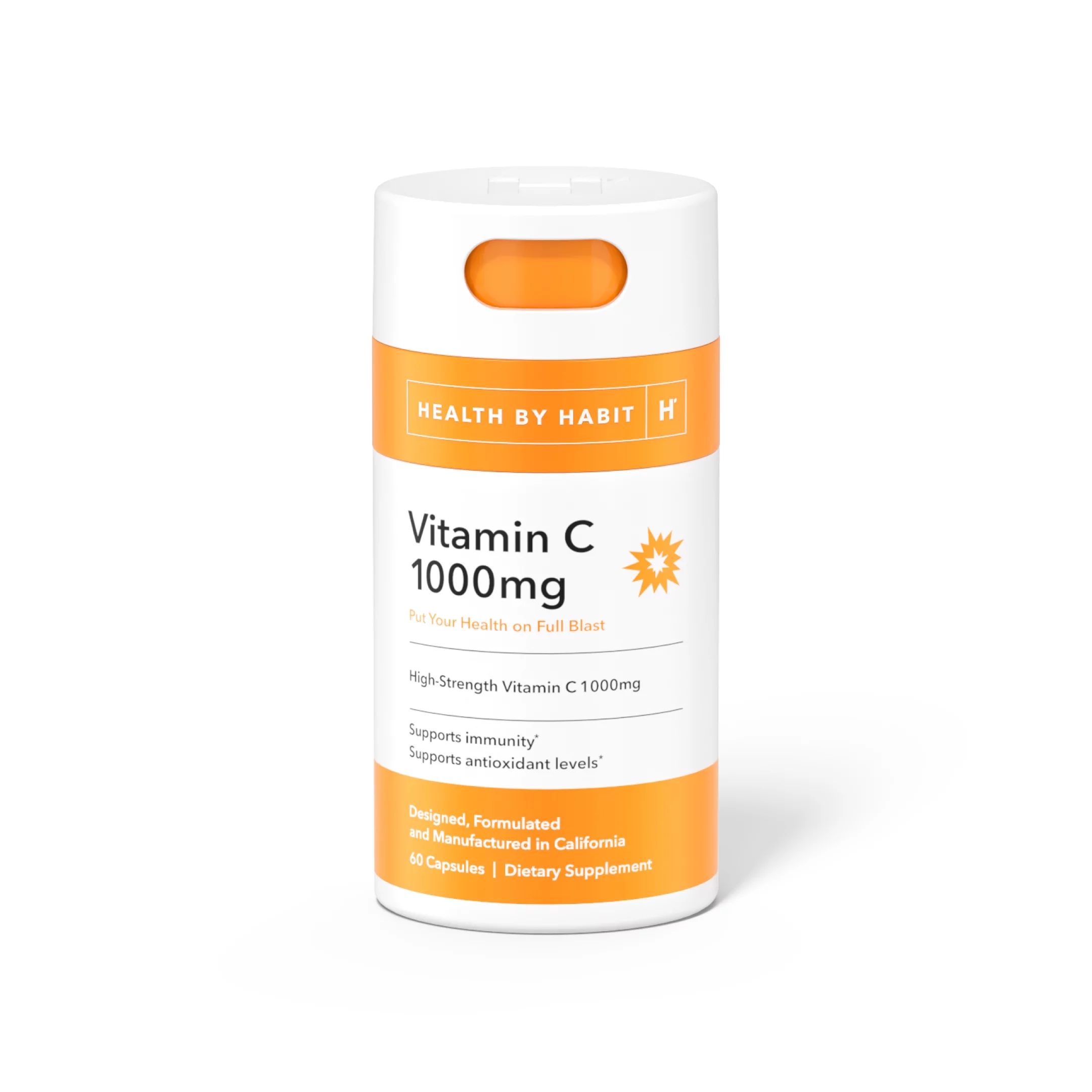 Health By Habit Vitamin C, High Strength 1000mg, 60 Capsules | Walmart (US)