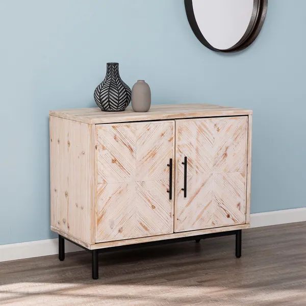 The Gray Barn Vena White Reclaimed Wood Storage Console Cabinet | Bed Bath & Beyond