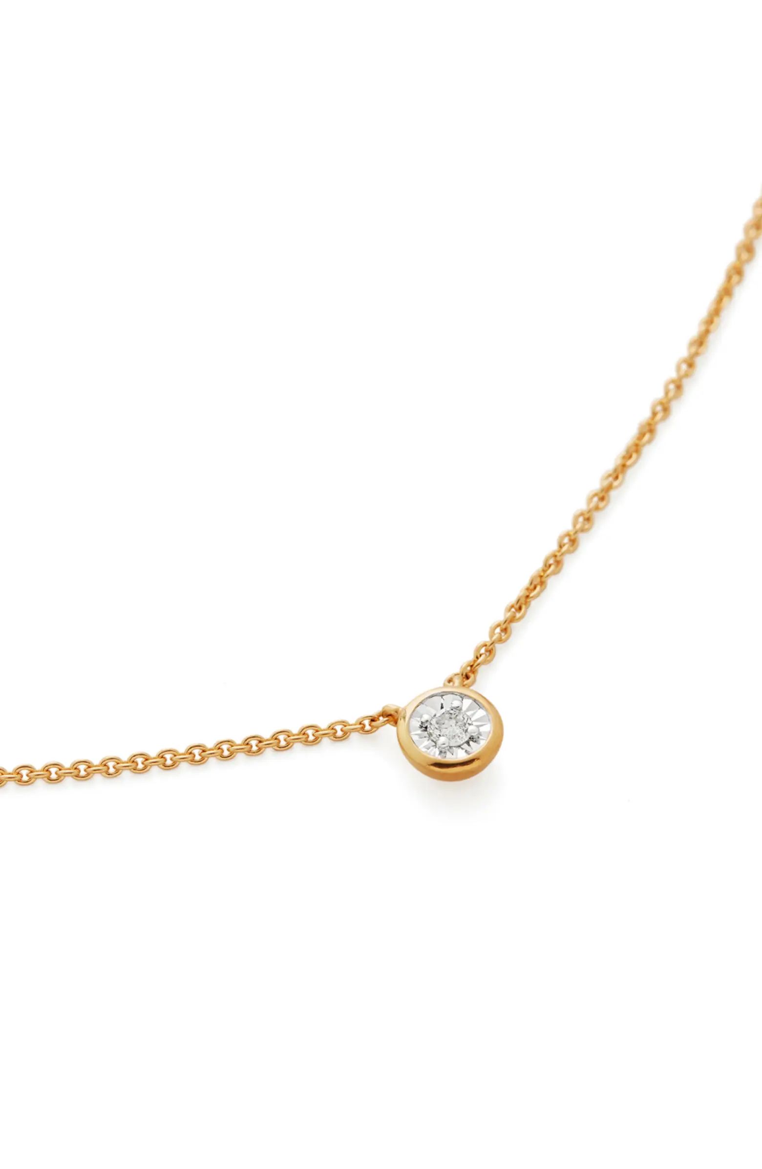 Monica Vinader Essential Diamond Necklace | Nordstrom | Nordstrom