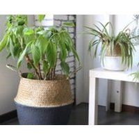 Handmade Bamboo Storage Baskets ,Foldable Laundry Straw ,Patchwork Wicker Rattan Seagrass Belly Garden Flower Pot Planter Basket,home decor | Etsy (UK)