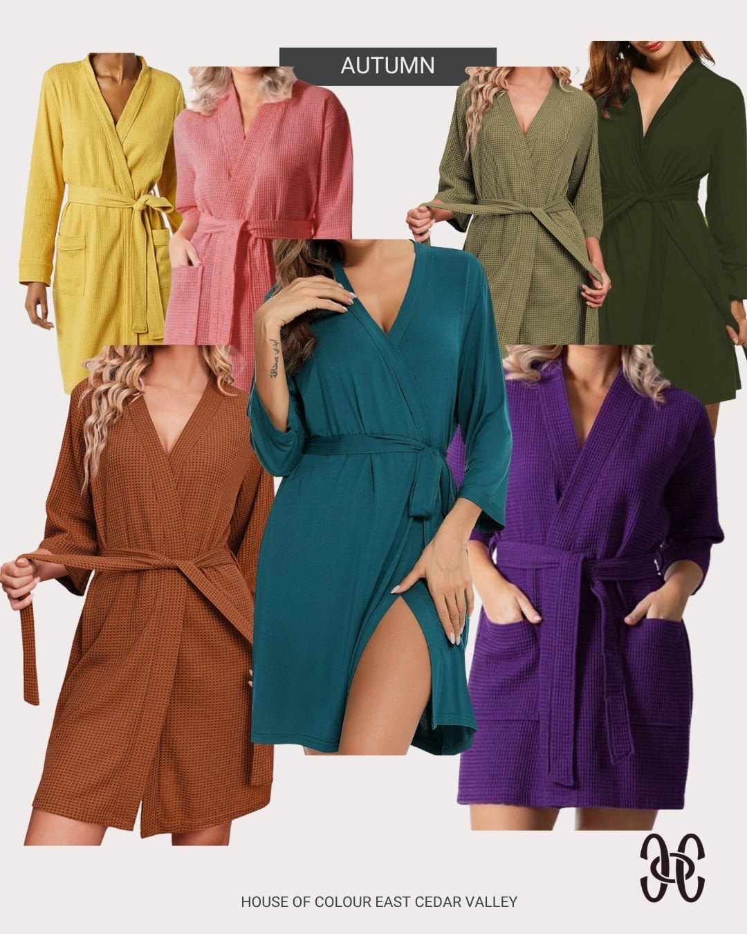 One of your first best purchases is a robe of pajamas in your seasonal colors. That way when you do your makeup your skin is in a really neutral state. #hocautumn House of Colour Autumn

#LTKselfcare #LTKmorningroutine