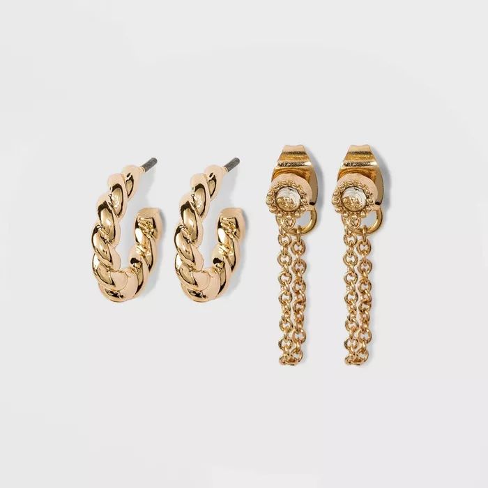 SUGARFIX by BaubleBar Croissant Huggie Hoop Earrings - Gold | Target
